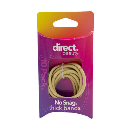 Direct Beauty No Snag Thick Bands Blonde 10 Pack
