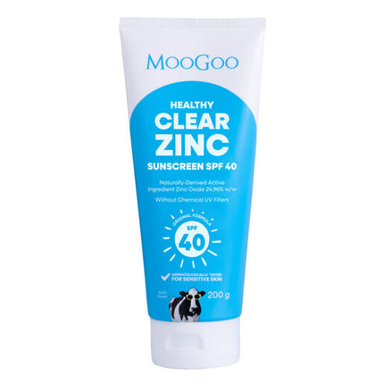 MooGoo Clear Zinc Sunscreen SPF 40 200g
