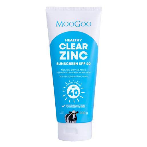 MooGoo Clear Zinc Sunscreen SPF 40 200g