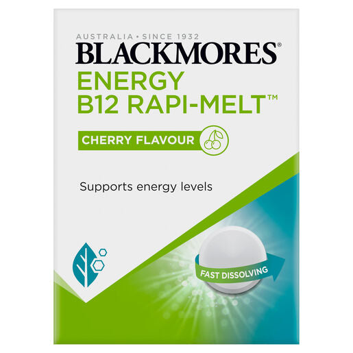Blackmores Energy B12 Rapi-Melt 90 Cherry Flavoured Melts