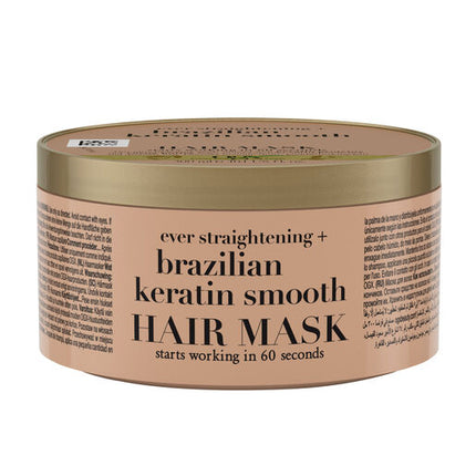 Ogx ever straightening Brazilian Keratin Smooth Moisturising Hair Mask with Keratin Protein for Dry & Frizzy Hair 300ml