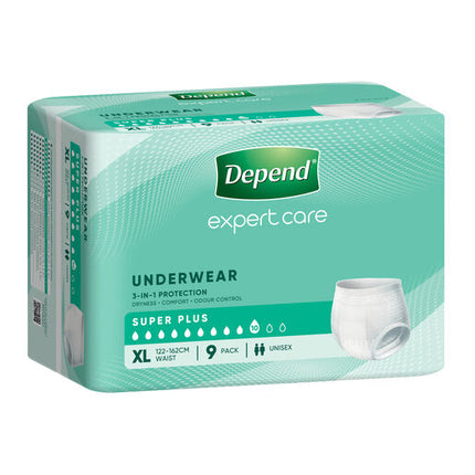 Depend Incontinence Underwear Unisex Super Plus Extra Large 9 Pack