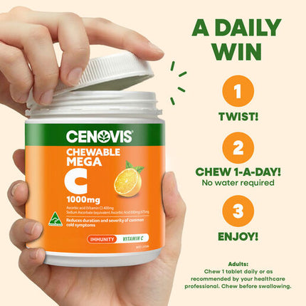 Cenovis Chewable Mega C Orange 1000mg 100 tablets
