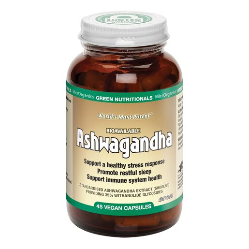 Green Nutritionals Bioavailable Ashwagandha Capsules 45