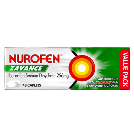 Nurofen Zavance 256mg Ibuprofen 48 Caplets