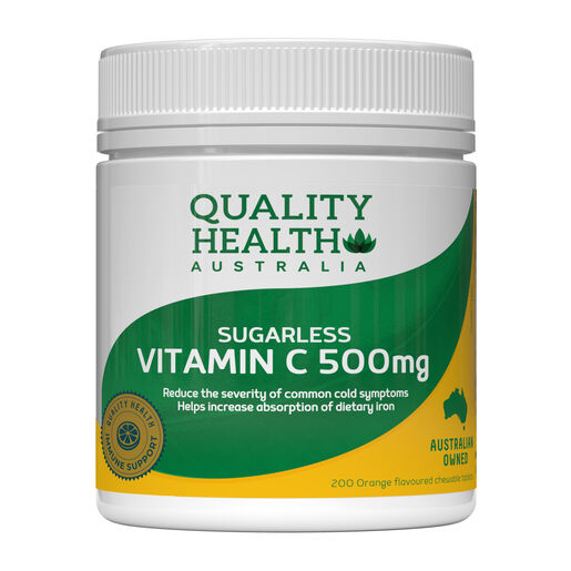 Quality Health Sugarless Vitamin C 500mg 200 Tablets