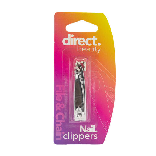 Direct Beauty Nail Clippers Chrome Finish With File & Key Chain