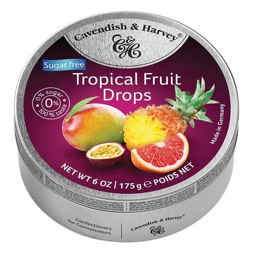 Cavendish & Harvey Sugar Free Tropical Fruit Drops 175G