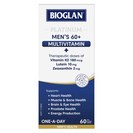 Bioglan Platinum Mens 60+ Multi 60 Tablets