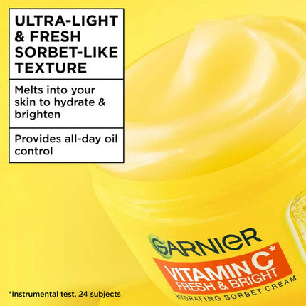 Garnier Vitamin C Sorbet Moisturiser Cream for Face 85ml