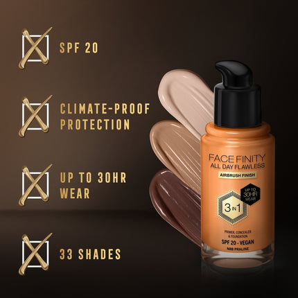 Max Factor Facefinity All Day Flawless 3-In-1 Foundation 88 Praline