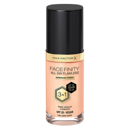 Max Factor Facefinity All Day Flawless 3-In-1 Foundation Light Ivory 40