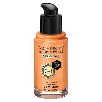 Max Factor Facefinity All Day Flawless 3-In-1 Foundation Soft Toffee 84