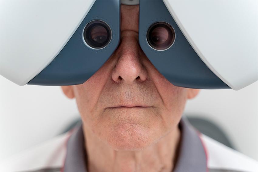 Man at Eye Doctor