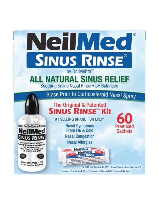 NEILMED SINUS RINSE STARTER KIT + 60 SACHETS - Direct Chemist Outlet