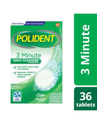 Polident 3 Minute Daily Cleanser 36 Tablets