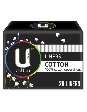 U By Kotex Cotton Liners 26 Pack