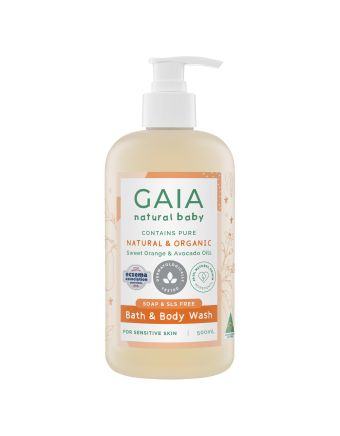 Gaia Natural Baby Bath & Body Wash 500mL