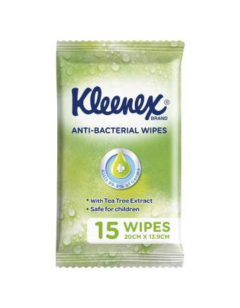 Kleenex Anti-Bacterial Wipes 15 Pack