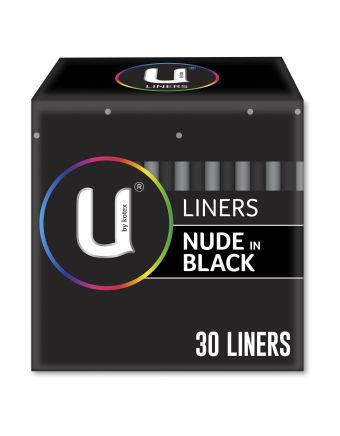 U By Kotex Nude in Black Liners 30 Pack