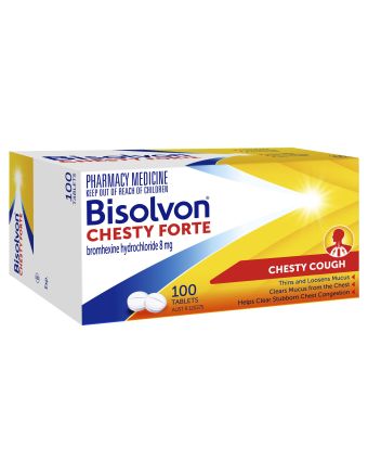 Bisolvon Chesty Forte 100 Tablets 