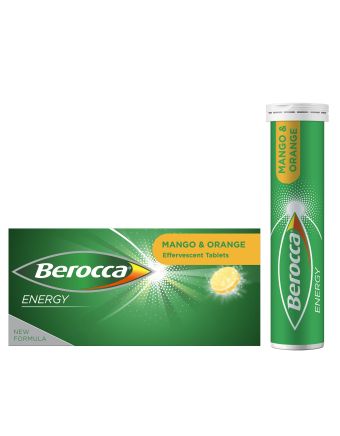 Berocca Energy Mango & Orange Effervescent Tablets 30 Pack