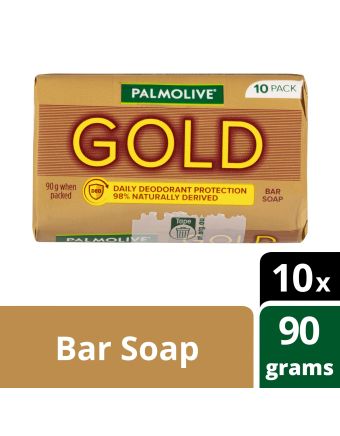 Palmolive Gold Bar Soap Daily Deodorant Protection 10 pack x 90g