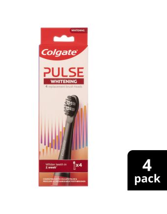 Colgate Pulse Whitening Electric Toothbrush Replacement Brush Head Refills, 4 Pack