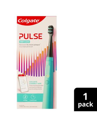 Colgate Pulse Rechargeable Deep Clean Electric Toothbrush, 1 Pack with Refill Head