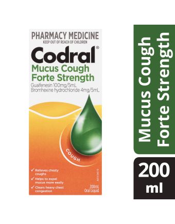 Codral Mucus Cough Forte Strength Oral Liquid 200mL