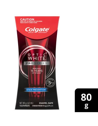 Colgate Optic White Pro Series 5% Hydrogen Peroxide Teeth Whitening Toothpaste 80g