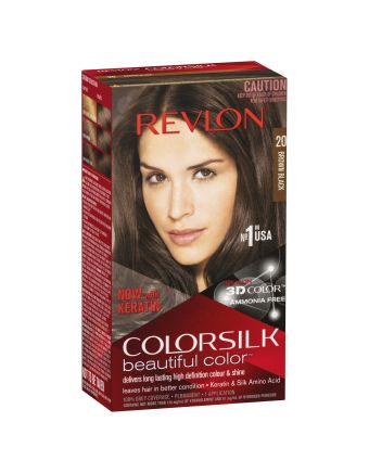 Revlon ColorSilk Permanent Haircolor 20 Brown Black