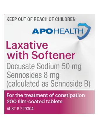 ApoHealth Laxative with Softener 200 Tablets