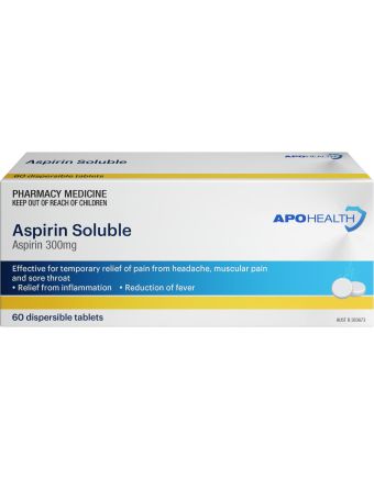 ApoHealth Aspirin Soluble 300mg 60 Tablets