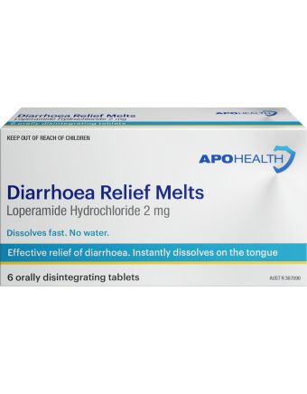 ApoHealth Diarrhoea Relief Melts 6 Tablets