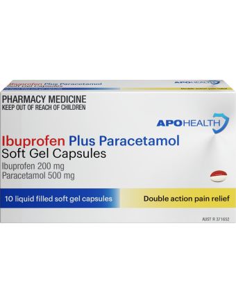 ApoHealth Ibuprofen Plus Paracetamol Soft Gel Capsules 10 Pack