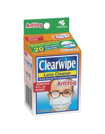 Clearwipe AntiFog Lens Cleaner 20 Wipes