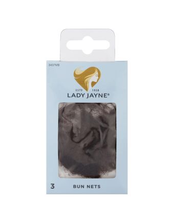 Lady Jayne Mid Brown Bun Nets 3 Pack