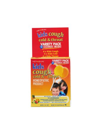 Kids Cough Cold & Throat Variety Pack 12 Lozenges