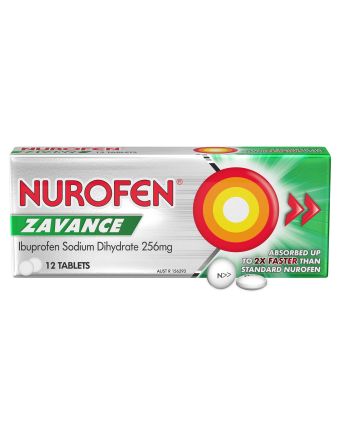 Nurofen Zavance 256mg Ibuprofen 12 Caplets