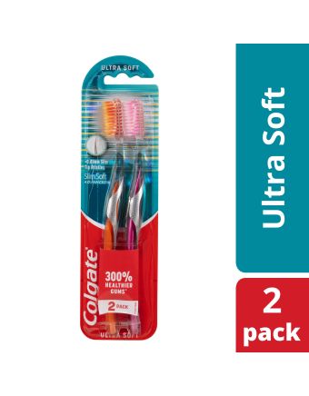 Colgate Slim Soft Advance Toothbrush Ultra Soft 2 Pack