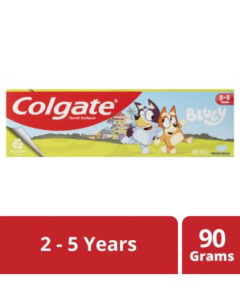 Colgate Kids Bluey Toothpaste 2-5 Years Mild Mint 90g