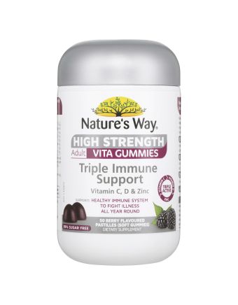 Nature's Way Adult High Strength Triple Immune 50 Vita Gummies 