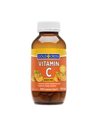 Gold Cross Sugarless Vitamin C 500mg 300 Chewable Tablets