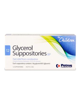 Glycerol Suppositories For Children 12 Pack