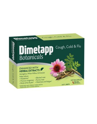 Dimetapp Botanicals Cough Cold & Flu 20 Capsules
