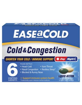 Ease A Cold Cold & Congestion Day & Night 30 Capsules