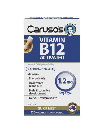 Caruso's Vitamin B12 Activated 120 Quick Melt Tablets