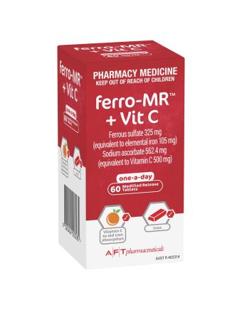 Ferro MR Iron plus Vitamin C 60 Tablets
