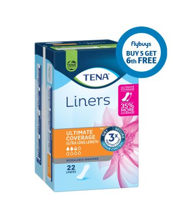 Tena Liners Ultimate Coverage Ultra Long Liner 22 Pack